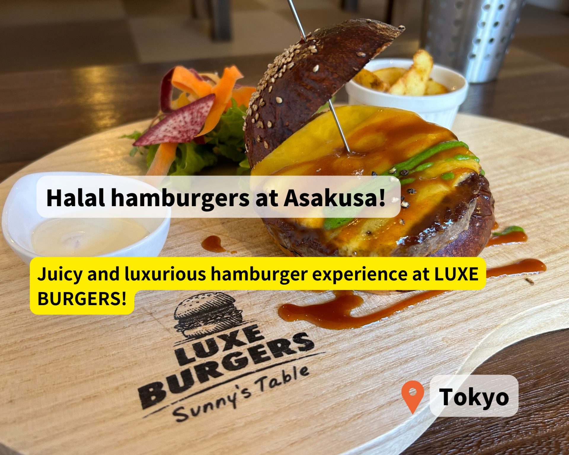 Halal hamburger at Asakusa, Japan
